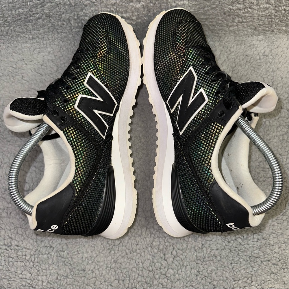 New Balance 574 WL574UBA Shoes Black Luminescent Mermaid Women's 8 Sneakers - Picture 3 of 10